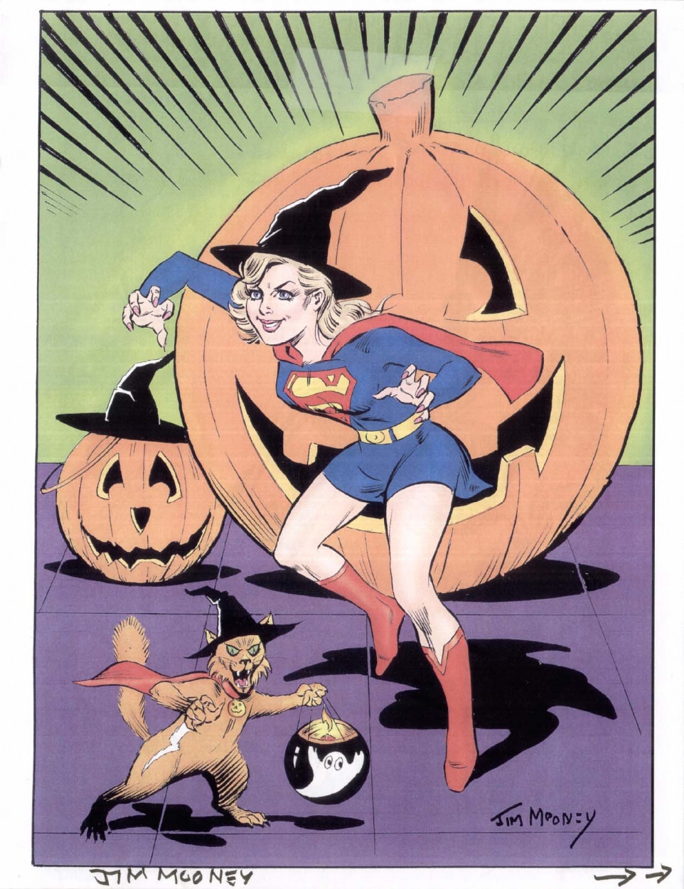 Halloween Supergirl Streaky Jim Mooney Halloween Supergirl & Streaky by Jim Mooney