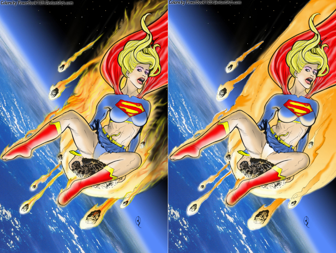Supergirl meteor reentry by powerbook125 Supergirl Meteor Re entry