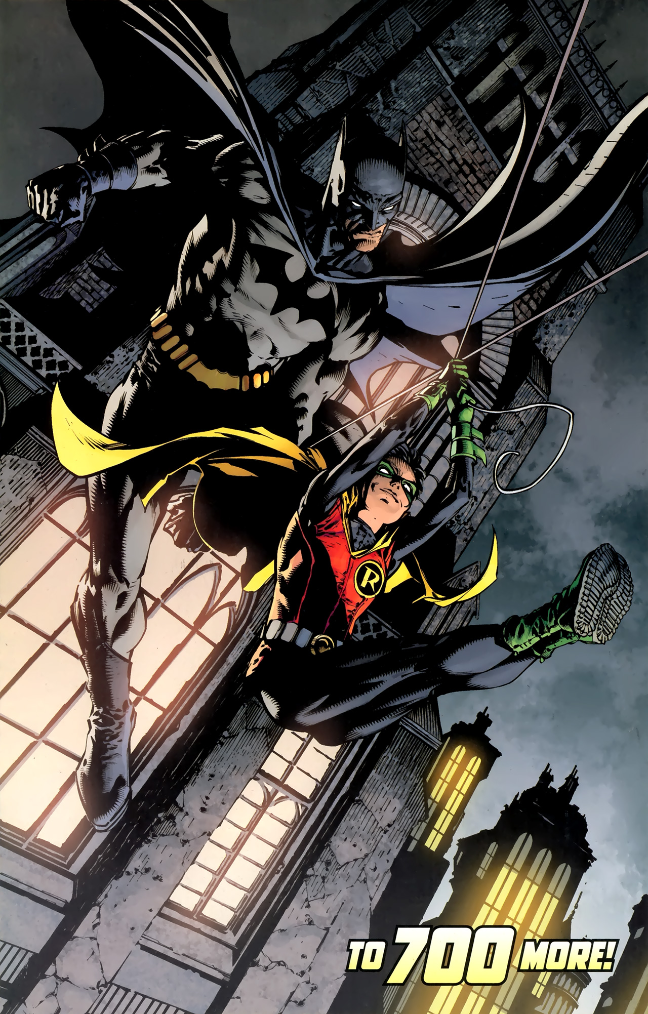 Comic-ImagesBatman and robin swing off roof - Comic-Images