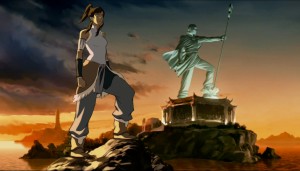 Kora with her avatar statue.jpg