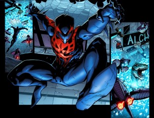 Spider-Man 2099 breaks some dinosaurs.jpg