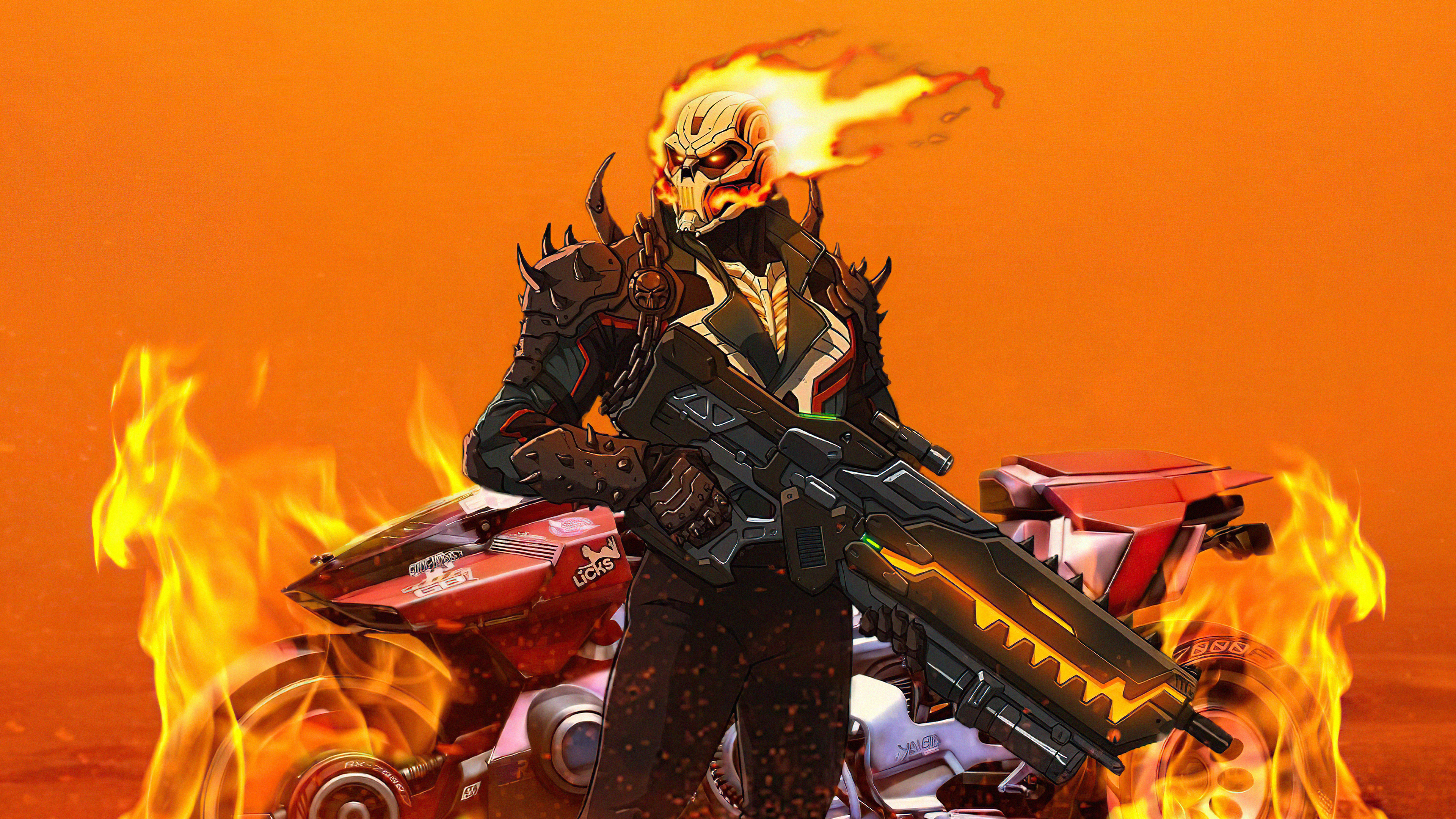 Ghost Rider with a gun - Comic-Images