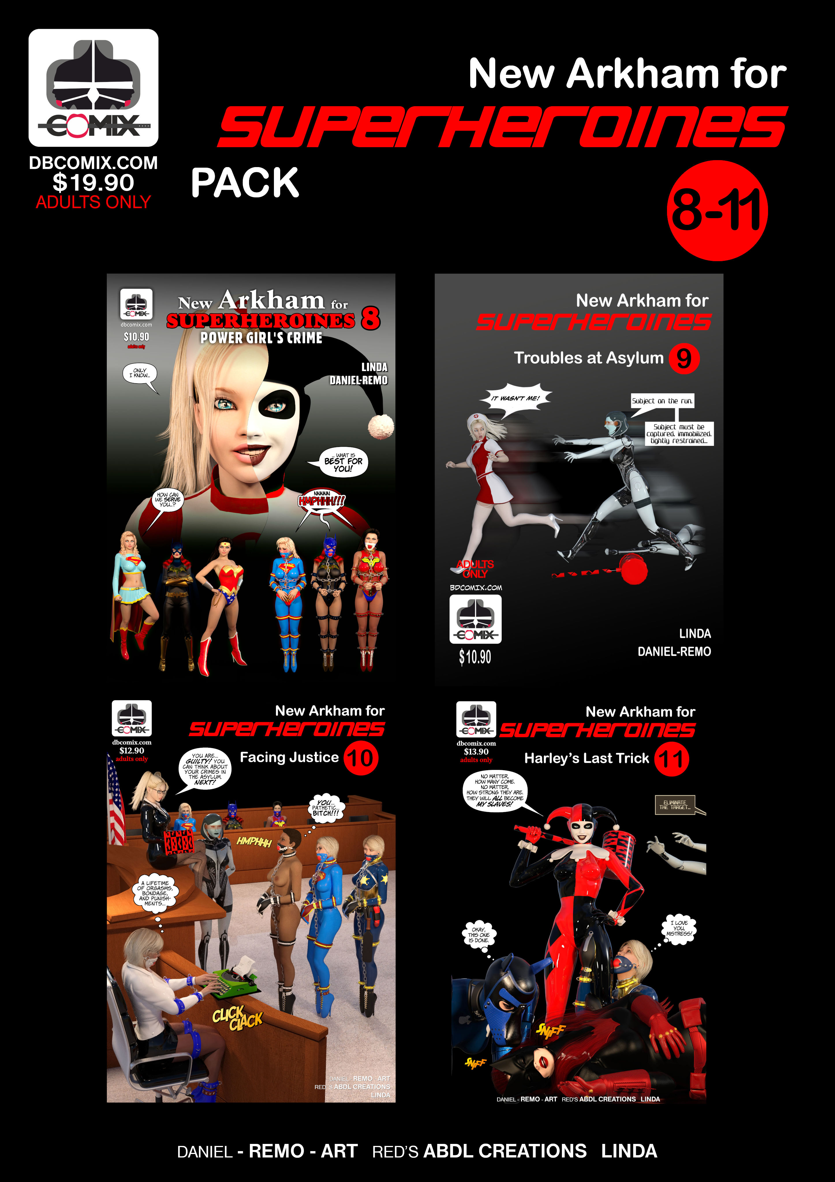 New Arkham For Superheroines Pack 8-11 - Comic-Images
