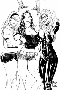 mary jane, gwen stacy and black cat.jpg