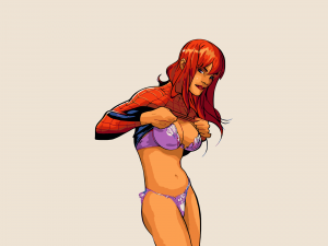 maryjane getting into spider-mans uniform.png