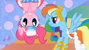 pinkie pie on the roof with rainbow dash 300x168 pinkie pie on the roof with rainbow dash