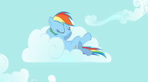 rainbow dash in the cloud.png