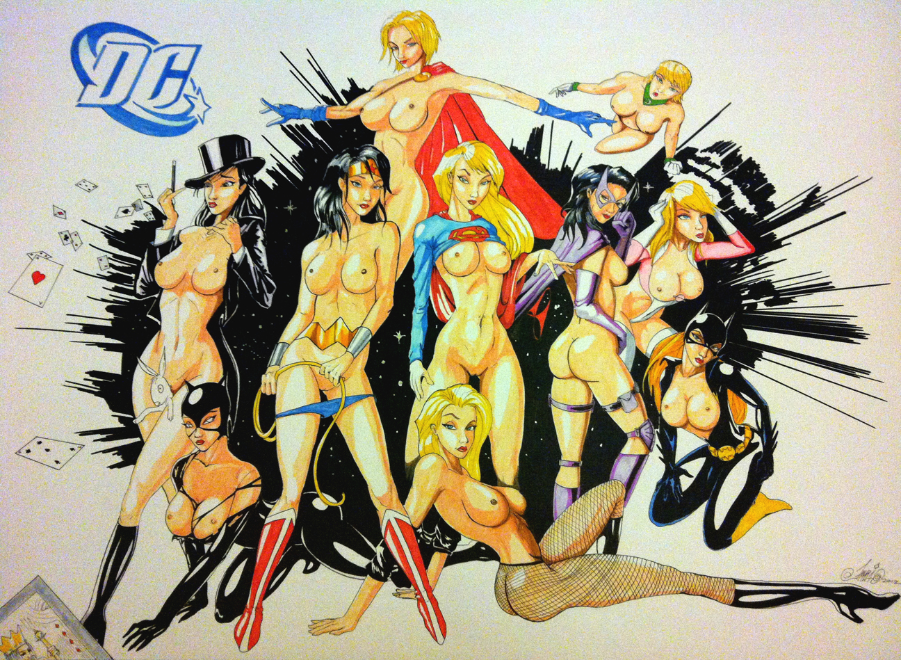 top row: Power Girl, Arisia middle row: Zatanna, Wonder Woman, Supergirl, H...