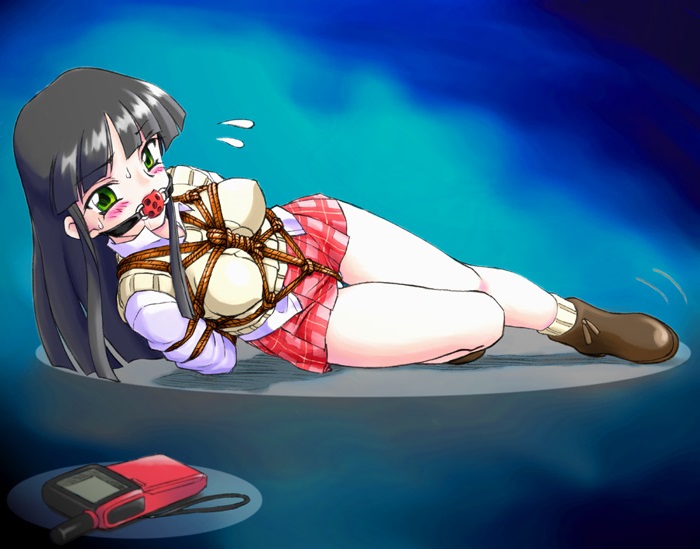 Anime brunette otngagged wife