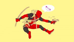 Deadpool shooting and talking about hot dogs 300x169 Deadpool shooting and talking about hot dogs