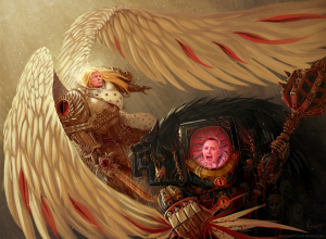 God Emperor Trump vs Warp Demon Hillary.png