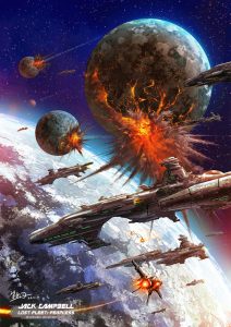 The Alliance Fleet under Black Jack Geary Bombarding the Syndic planet of Sutrah 212x300 The Alliance Fleet under Black Jack Geary   Bombarding the Syndic planet of Sutrah