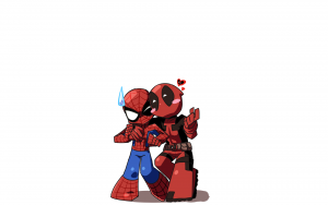 chibi spider-man and deadpool.png