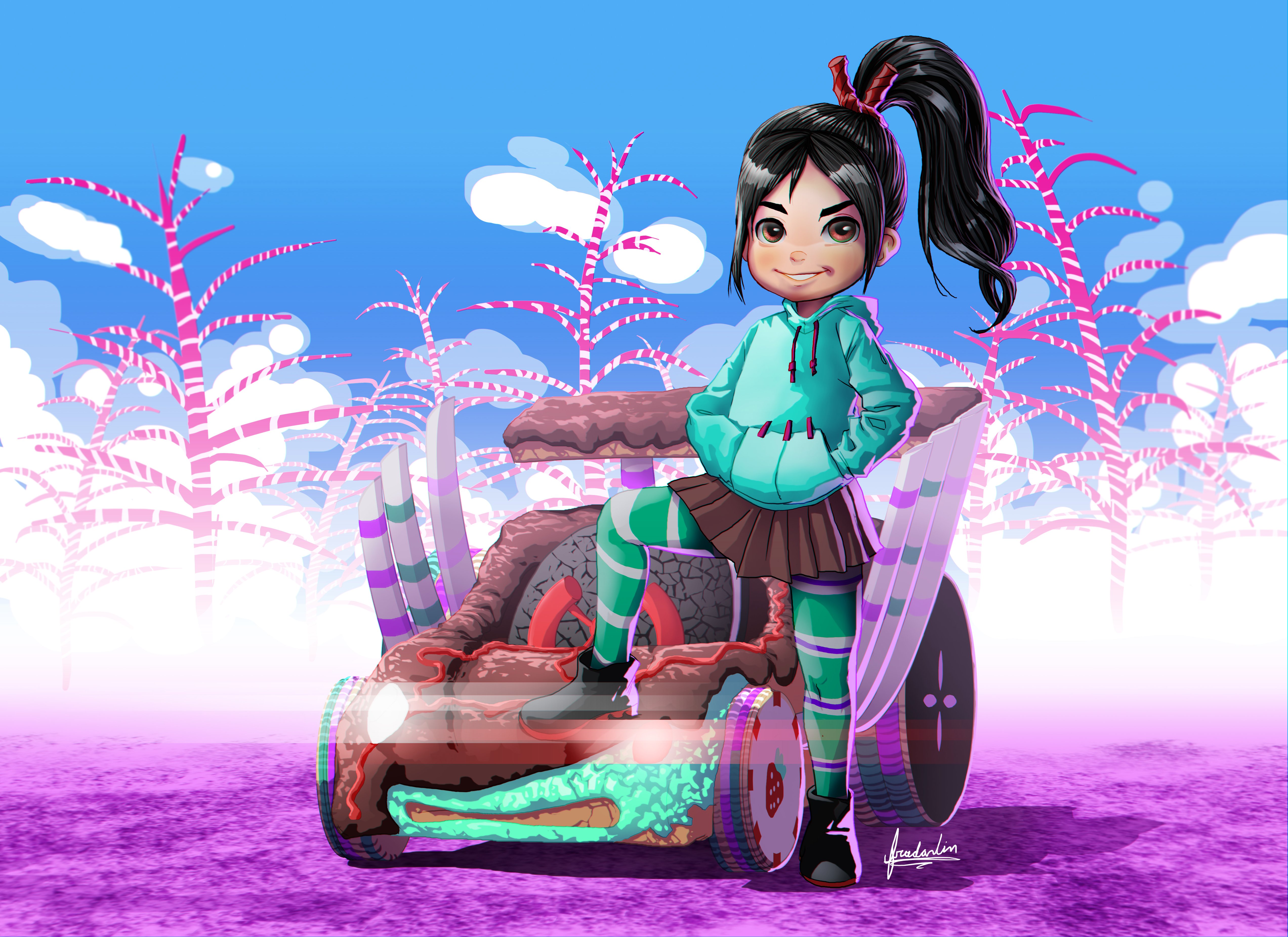 Vanellope Von Schweetz fan art.