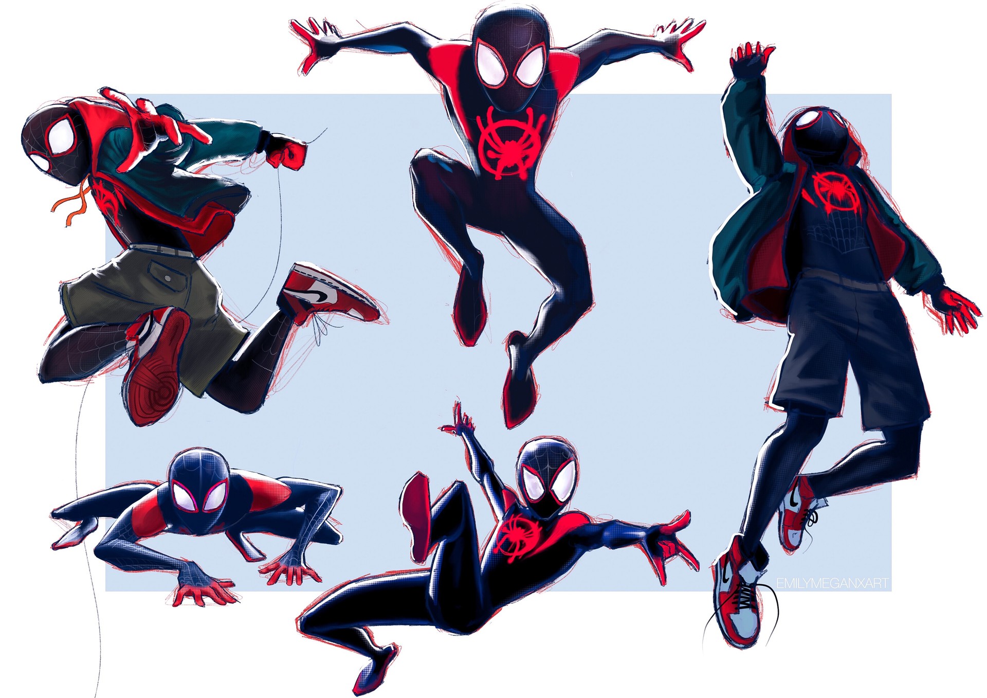 Spiderverse Fan Sketches, Emily Young-Chapman Spiderverse Fan Sketches, Emily Young-Chapman