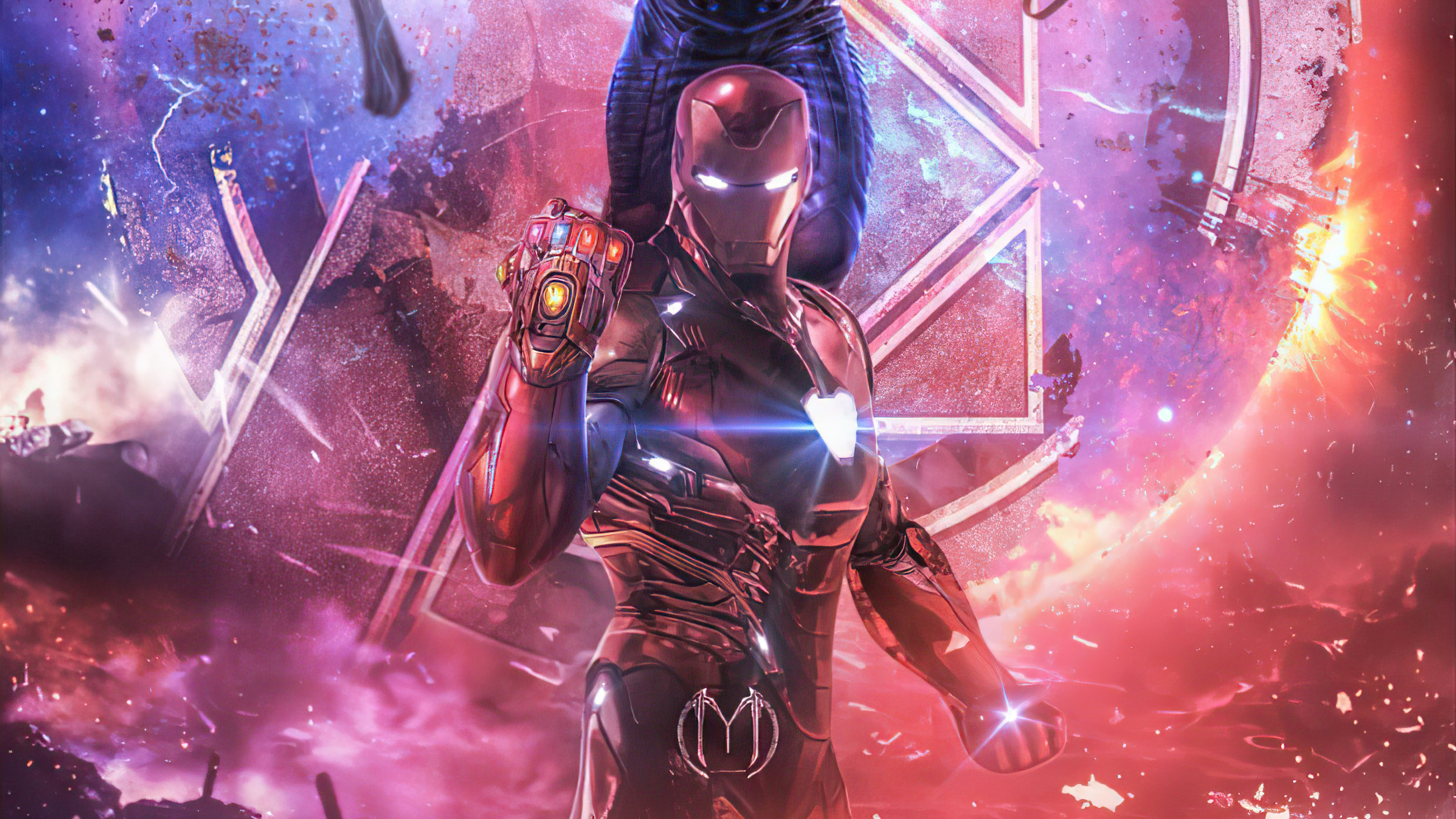 Iron man with gauntlet Iron man with gauntlet