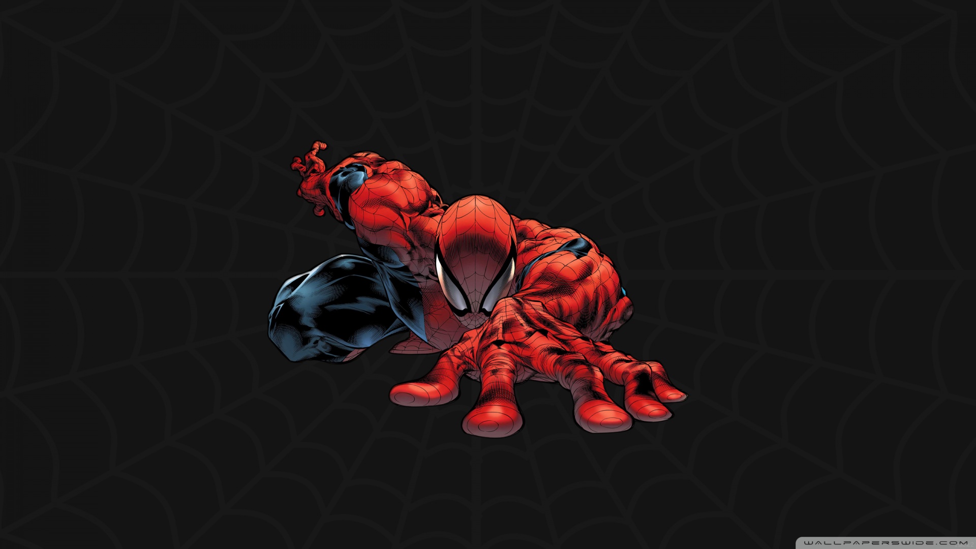 Spider-man is webbed Spider-man is webbed