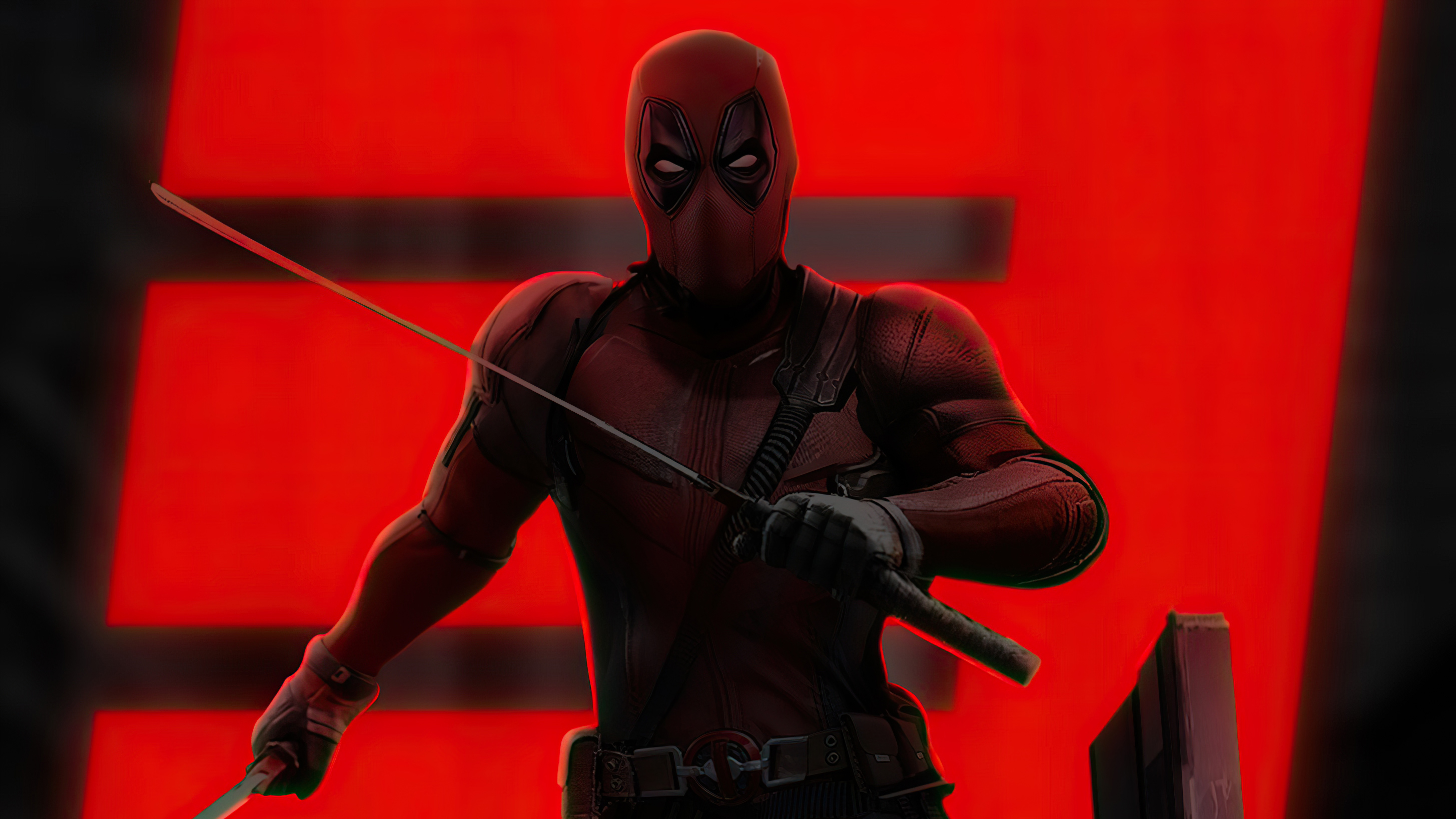 Deadpool has a sword Deadpool has a sword