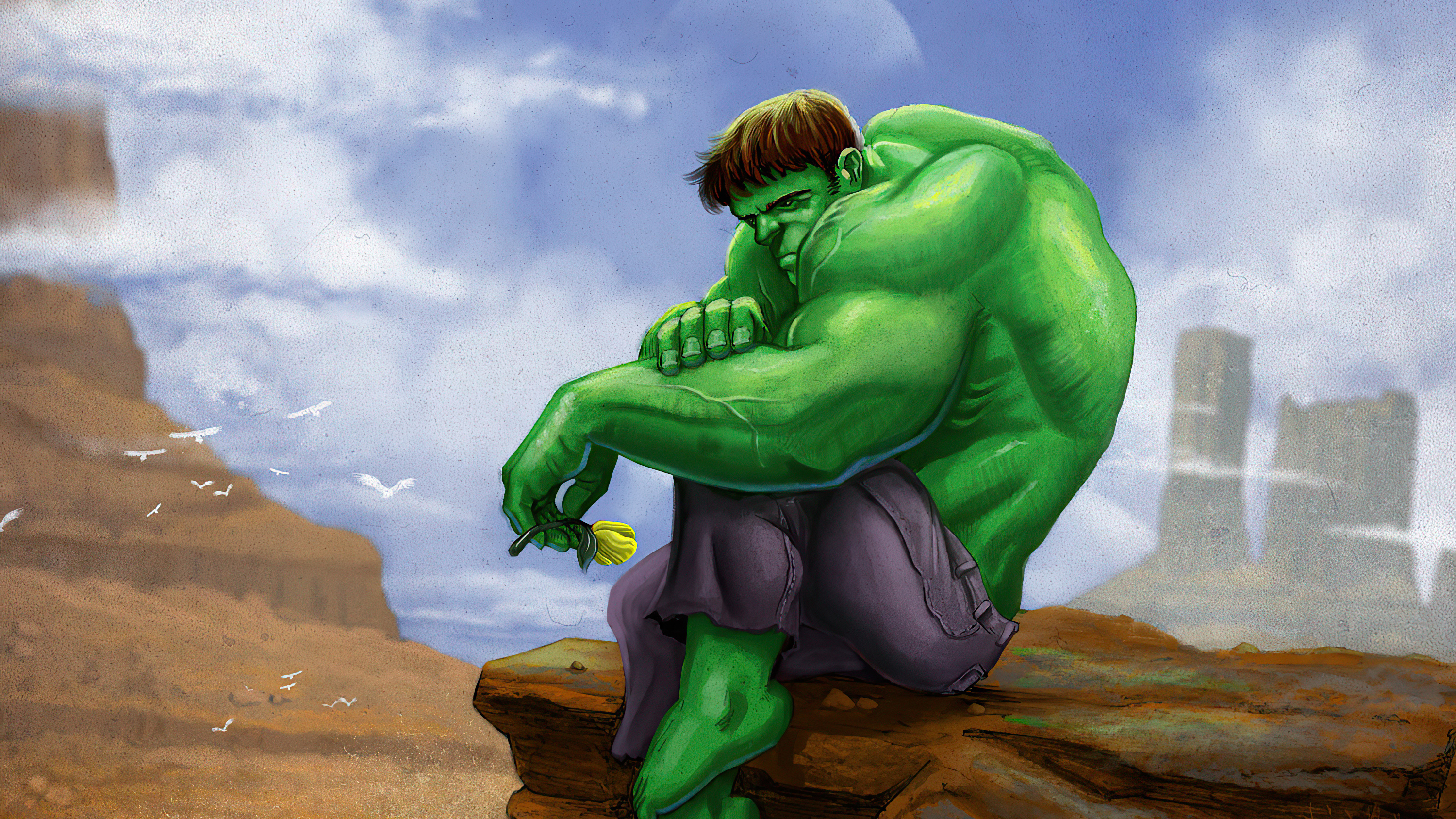 hulk has a flower hulk has a flower
