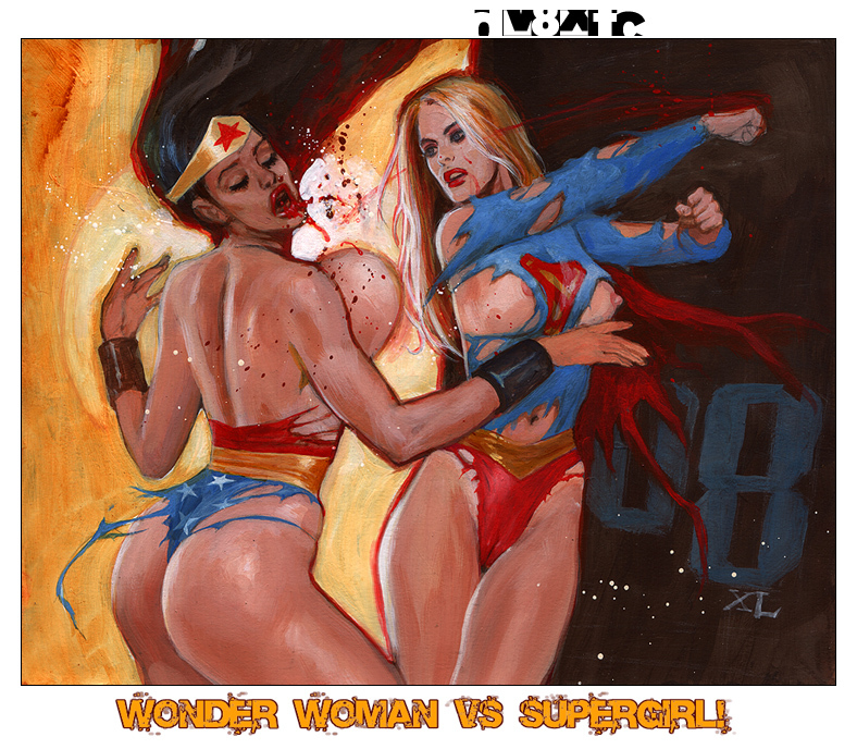 WWvsSGBeachum Wonder Woman vs Supergirl by Beachum. 